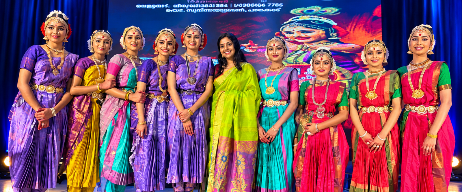 Bharatanatyam Troupe on Stage